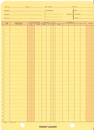 T761NC TENANT LEDGER