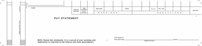 US522SH PAY STATEMENT - PRESHINGLED 25