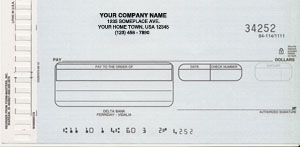 W40005C DISBURSEMENT ONE-WRITE CHECK