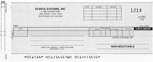 WCKD7 - ONE-WRITE DISBURSEMENT CHECK