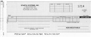 WCKD7NP - ONE-WRITE DISBURSEMENT CHECK