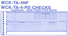 WCKTA4NP DISBURSEMENT CHECK with DUPLICATE -TRUST ACCOUNT